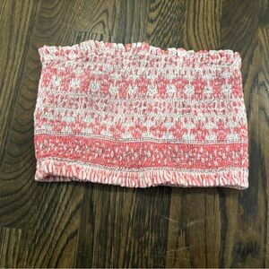 Pink Smocked Tube Top